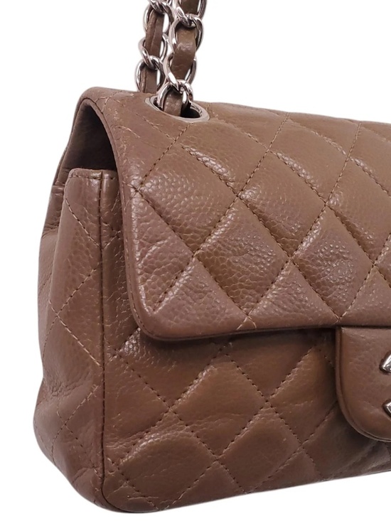 CHANEL TAUPE CAVIAR QUILTED MINI RECTANGULAR FLAP BAG - Picture 3 of 8
